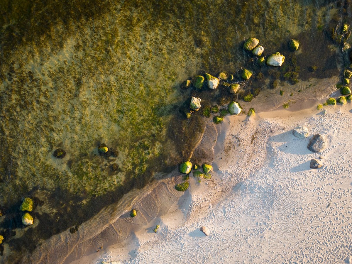 Dueodde duinen luchtfoto patronen