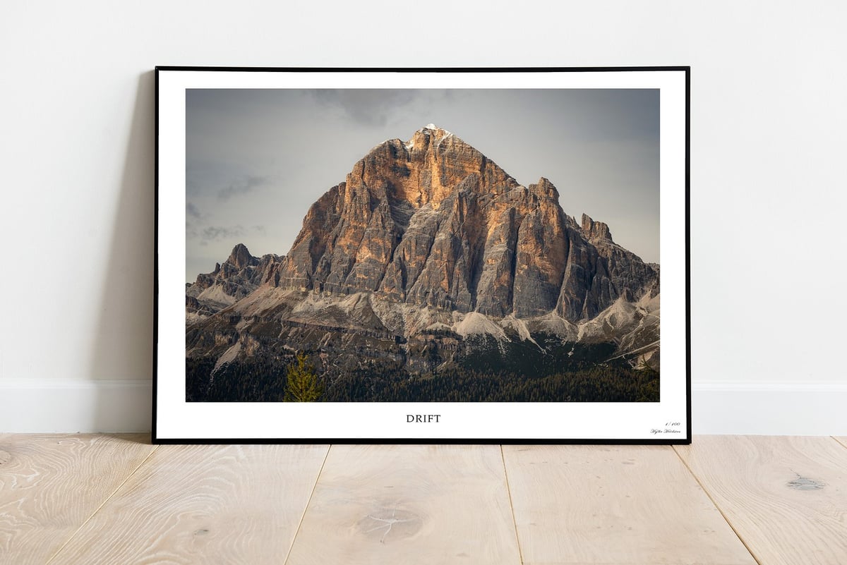 fine art print of impressive mountain peak