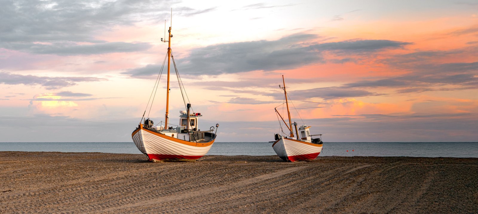 Slettestrand & Thorup Strand – Vissersboten op het strand van Noord-Jutland –  Denemarken