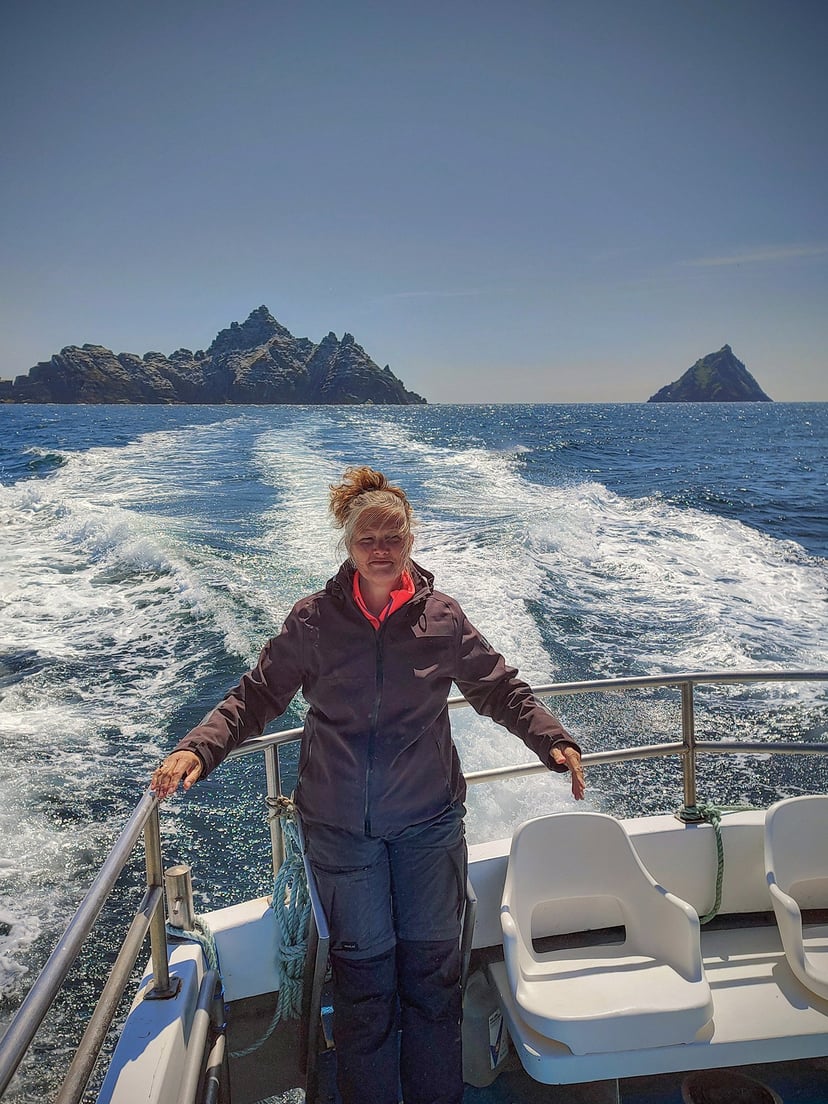 Stenen trap naar het klooster op Skellig Michael