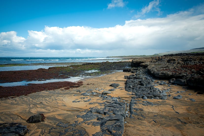 Fanore Beach zand textuur abstract