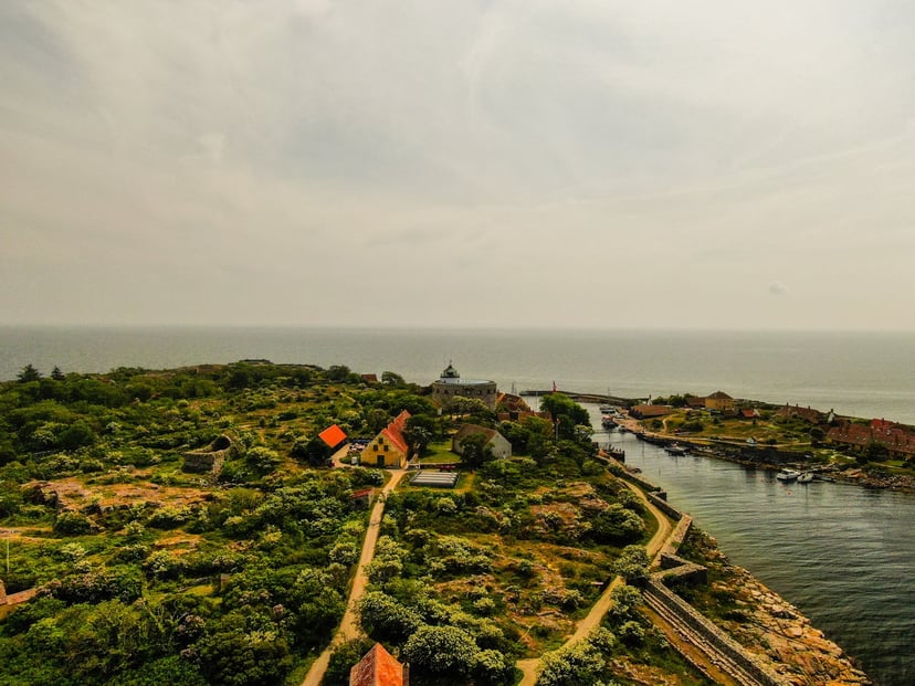 Luchtfoto Christiansø haven