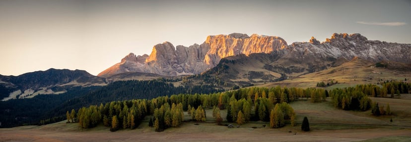 Breed panorama Seiser Alm Dolomieten