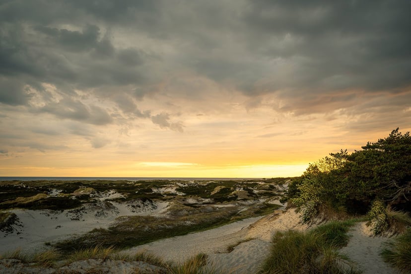 Dueodde strand zonsondergang