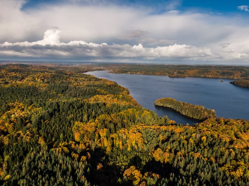 Himmelbjerget toren uitzicht Julsø