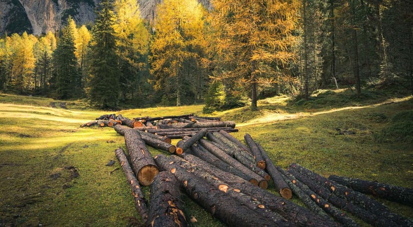 Uitzicht richting de bergtoppen van het Puez-Odle massief