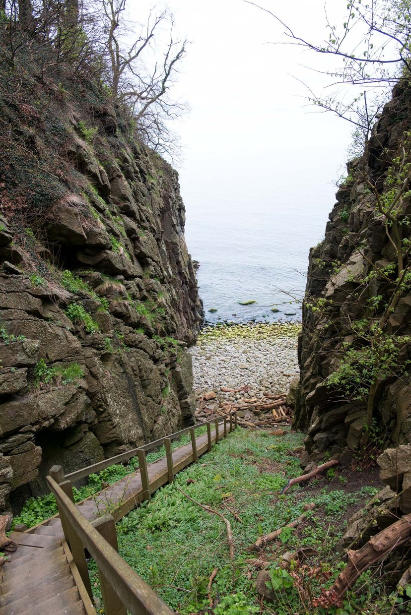 Uitzicht op zee vanaf de kliffen Bornholm