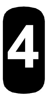 Black rounded rectangle icon with white number four displayed.